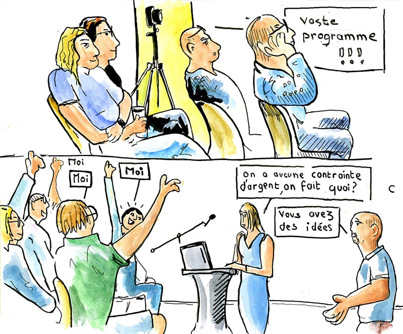 Dessin des journées de rentrée de l'IAB