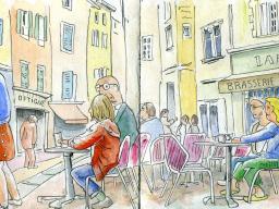 A la Brasserie de La nation à Cluny