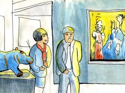 Le Tableau de mon amis andreas à la foire d'art contemporain, place de la concorde, l'original ici instagram.com/p/DQpNOVDiA21